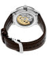 ფოტო #2 პროდუქტის Men's Automatic Presage Cocktail Time Brown Leather Strap Watch 41mm