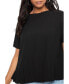 ფოტო #1 პროდუქტის Plus Size Pleated Hem Top