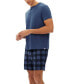 Пижама GAP Men's Solid Henley & Plaid Shorts