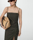 Women's Draped Detail Slit Dress