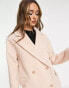 & Other Stories wool double breasted coat in blush