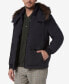 Фото #3 товара Men's Down Bomber with Faux Fur Trim and Removable Hood
