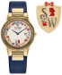 Фото #8 товара Eco-Drive Women's Disney Snow White Blue Leather Strap Watch 30mm Gift Set