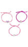 Фото #1 товара Sanrio Cord Bracelet 3 Piece Set with Kuromi, My Melody