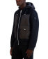 ფოტო #3 პროდუქტის Men's Mixed-Media Hooded Bomber Jacket