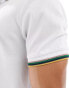 Фото #4 товара Farah alvin tipped polo in white