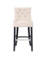 Фото #3 товара Барный стул с обивкой из льняной ткани и декоративными пуговицами WestinTrends 29"