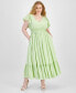 Фото #1 товара Plus Size Gingham A-Line Dress