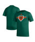 Фото #1 товара Men's Green Miami Hurricanes 2023/24 AEROREADY Homeland Plate Pregame T-shirt