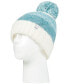 Фото #1 товара Women's Sloane Feather-Knit Roll-Up Pom Pom Hat