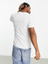 ASOS DESIGN ribbed t-shirt with crew neck in white