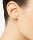 ფოტო #2 პროდუქტის Cultured Freshwater Pearl (3 & 5mm) Chain Linear Drop Earrings in Sterling Silver