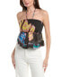 Фото #1 товара Ganni Sheer Voile Cropped Strap Top Women's