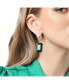 ფოტო #2 პროდუქტის Women's Green Stone Drop Earrings