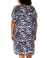 Фото #2 товара Plus Size Zebra-Print Swim Cover-Up Dress
