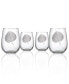 Фото #1 товара Aspen Leaf Stemless Wine Tumbler 17Oz - Set Of 4 Glasses