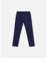 ფოტო #2 პროდუქტის Big Girls Organic Cotton Legging With Knee Print Navy