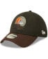 Фото #4 товара Men's Black, Brown Cleveland Browns 2022 Salute To Service 39THIRTY Flex Hat