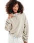 Фото #4 товара ASOS DESIGN half zip fleece in stone