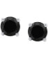 ფოტო #3 პროდუქტის Black Diamond Stud Earrings (2 ct. t.w.) in Sterling Silver