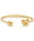 Фото #1 товара Gold-Tone Precious Pansy Cuff Bracelet