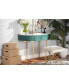 Фото #4 товара Beale Luxe and Glam Velvet Upholstered 1-Drawer Console Table with Faux Marble Tabletop