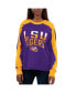 Women's Purple, Gold LSU Tigers Smash Oversized Long Sleeve T-shirt