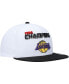 Фото #2 товара Men's White and Black Los Angeles Lakers 2000 NBA Finals Champions Snapback Hat