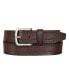Фото #1 товара Men's Antique-Like Leather Belt with Darker Stitching Detail