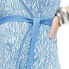Фото #3 товара Women's Collared Sleeveless Sea Twig Blue Sweaterknit Midi Wrap Dress - DVF