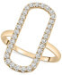 Diamond Open Rectangle Statement Ring (1/2 ct. t.w.) in 14k Gold, Created for Macy's Желтый, 7 - фото #1