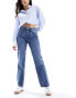 Mango straight leg jeans in dark blue Синий, 40 - фото #1