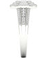 ფოტო #4 პროდუქტის Diamond Oval Cluster Statement Ring (1/2 ct. t.w.) in Sterling Silver