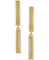 ფოტო #3 პროდუქტის Diamond Bar Dangle Bar Hoop Earrings (1/5 ct. t.w.) in 14k Gold-Plated Sterling Silver, Created for Macy's