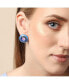 ფოტო #3 პროდუქტის Women's Blue Enamel Flower Stud Earrings