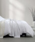 Фото #5 товара Washed Texture Solid Cotton Jacquard 3 Piece Duvet Cover Set, Queen
