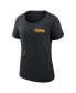 Women's Black Pittsburgh Pirates Authentic Collection Performance Scoop Neck T-Shirt