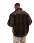 Фото #6 товара ASOS DESIGN oversized borg bomber jacket in brown