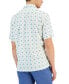 Фото #1 товара Men's Urman Regular-Fit Medallion-Print Button-Down Camp Shirt, Created for Macy's