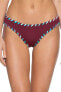 Becca by Rebecca Virtue 285145 Women's Camille Bikini Bottom Cabarnet , Size MD - фото #1