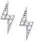 ფოტო #3 პროდუქტის Cubic Zirconia Lightning Bolt Stud Earrings in Sterling Silver, Created for Macy's