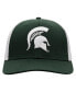 Фото #3 товара Men's Green, White Michigan State Spartans Trucker Snapback Hat