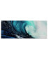 Фото #1 товара 'Blue Wave 2' Frameless Free Floating Tempered Glass Panel Graphic Wall Art - 24" x 63''