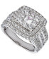 ფოტო #1 პროდუქტის Diamond Cushion Cluster Ring (3 ct. t.w.) in 14k White Gold