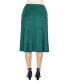 ფოტო #2 პროდუქტის Women's A-Line Elastic Waist Knee Length Skirt