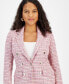 Фото #4 товара Women's Tweed One-Button Blazer, Created for Macy's