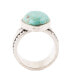 Фото #2 товара Hammered Genuine Turquoise and Sterling Silver Abstract Ring
