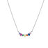 Фото #1 товара Silver necklace with colored zircons AJNA0003