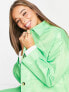 ASOS DESIGN nylon shacket in green