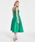 ფოტო #2 პროდუქტის Petite Square-Neck Sleeveless Asymmetric-Hem Dress